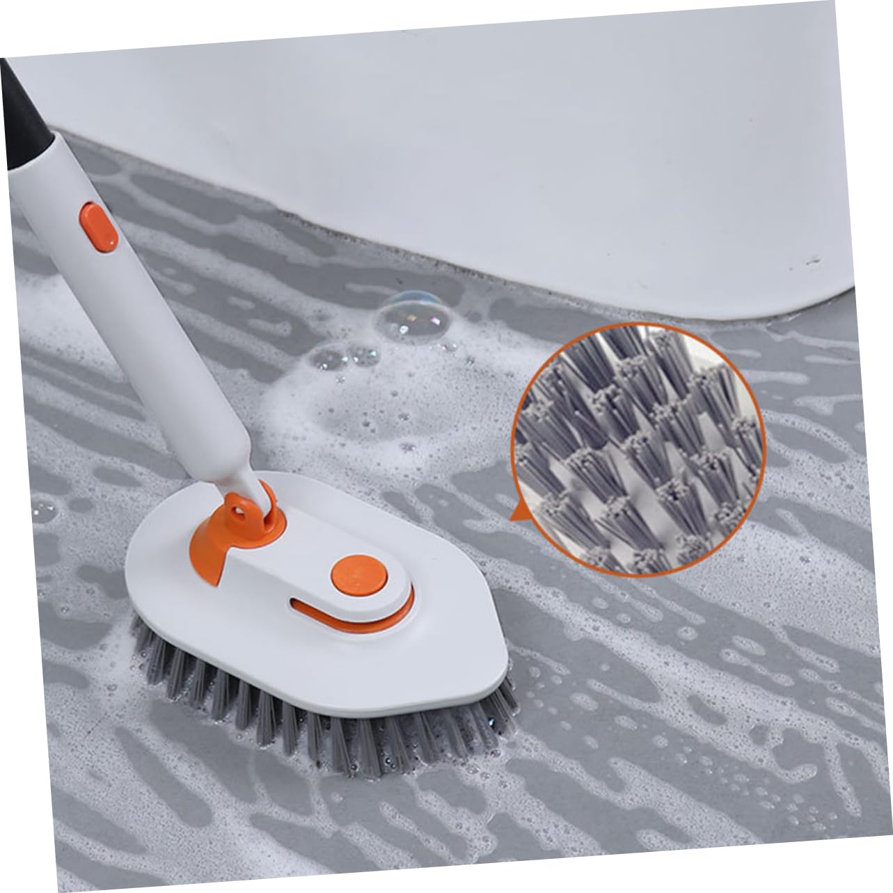 Cepillo De Suelo Multifuncional para Limpiar Baños Mango Extensible para Azulejos De Ducha y Lechada Fregador De De Baño
