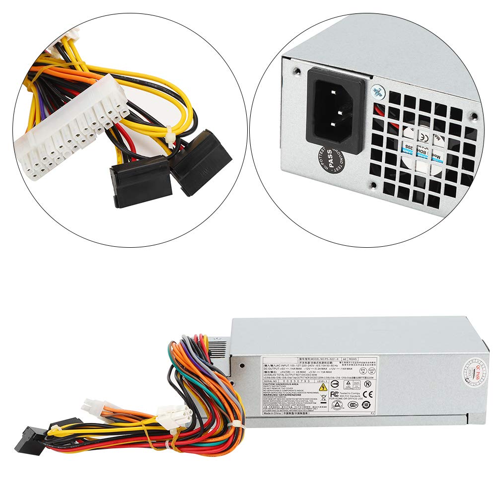 Fuente de alimentación, 220W 220V-240V Fuente de Alimentación para Chasis Pequeño Fuente Alimentación para Componentes de Computadora