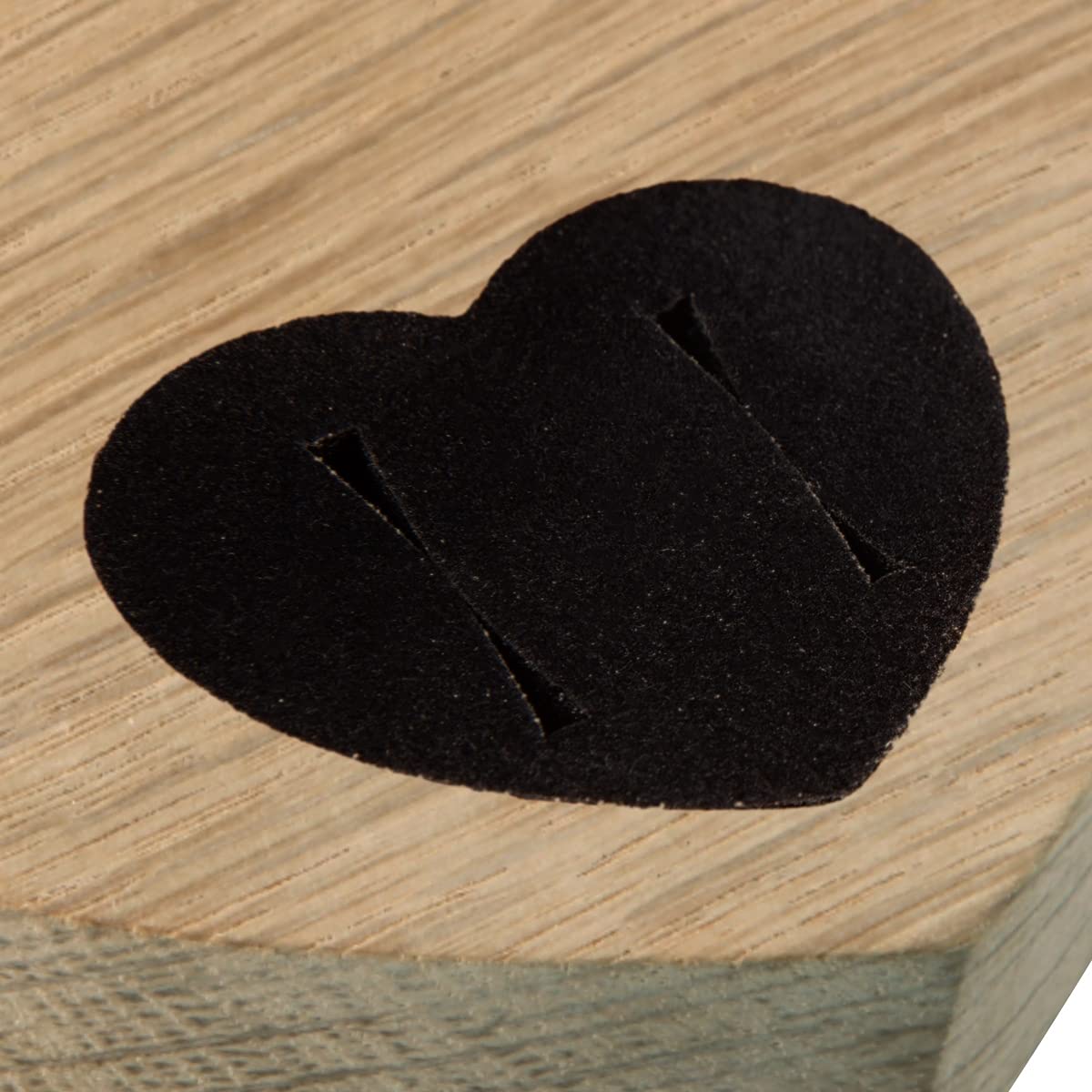 Hochzeit Ringkissen Herz Ringhalter individuell Namen 10 x 8,5 cm Eichenholz - Herzchen