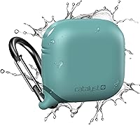 Vista 1 de Catalyst Funda impermeable para AirPods 4, protección contra caídas para Apple AirPods de 4ª generación con mosquetón, funda de silicona de carga