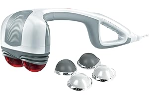 Homedics Back Massager - Heated Automatic Percussion Back, Body and Neck Massager...