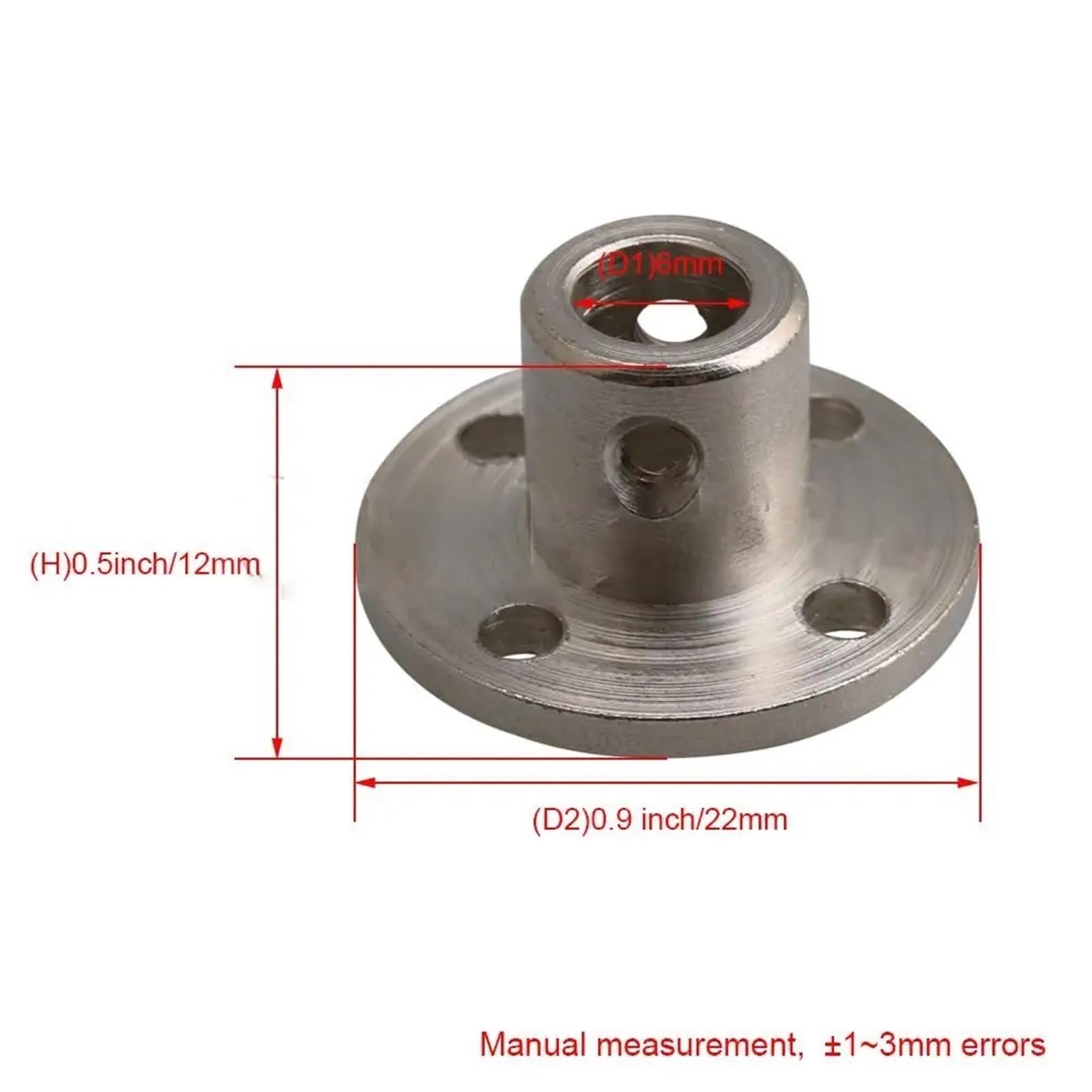 Accouplement à bride en fer avec 5 vis, adaptateur d'arbre de moteur plusieurs tailles(12x18mm)