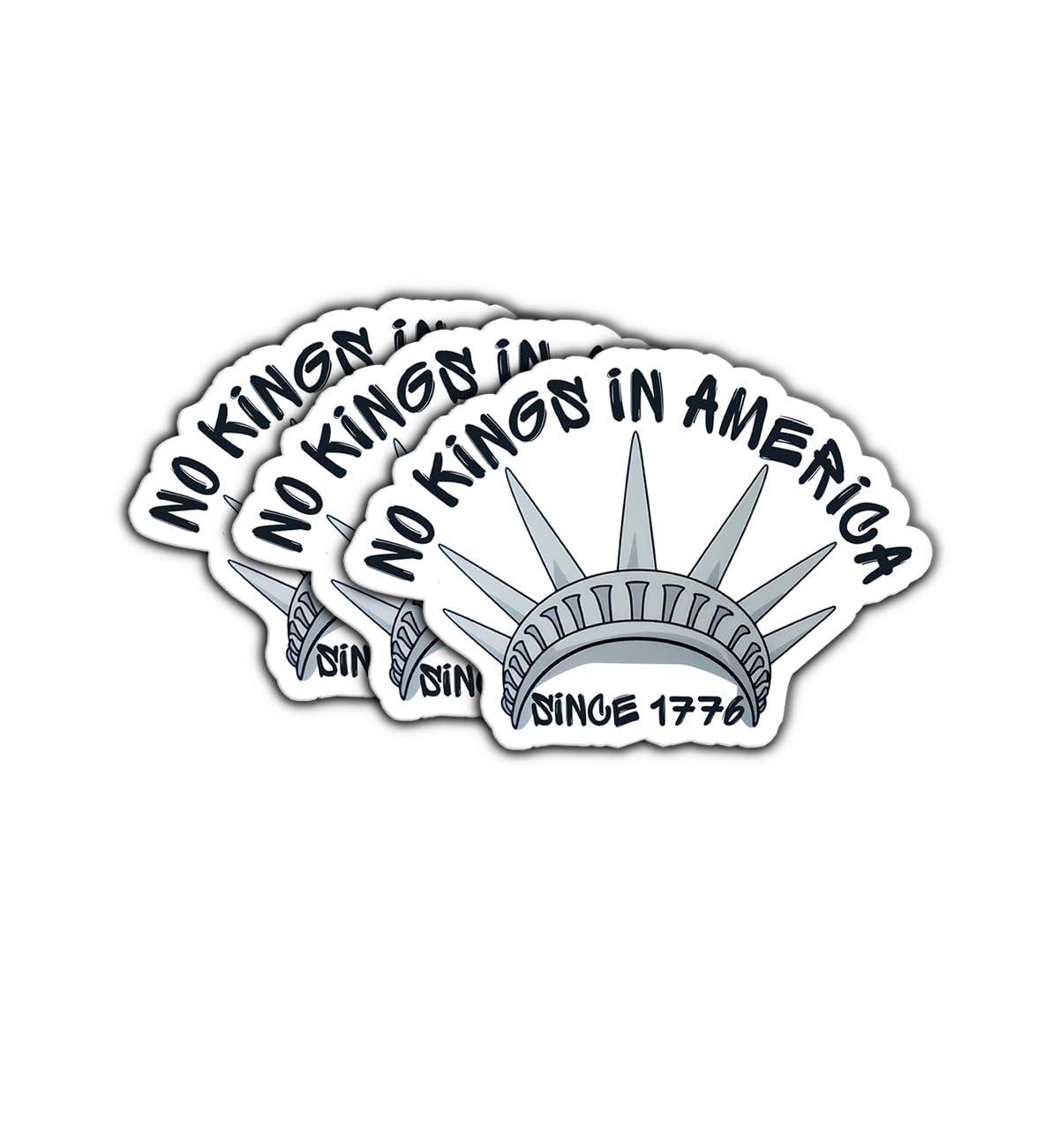 Photo 1 of (3 Psc) No Kings in America Since 1776 Sticker - Anti President Sticker - Political Progressive - Funny Liberal Decal - Political Humor - Not My President - Decal 3 Inch for Laptop Water Bottles