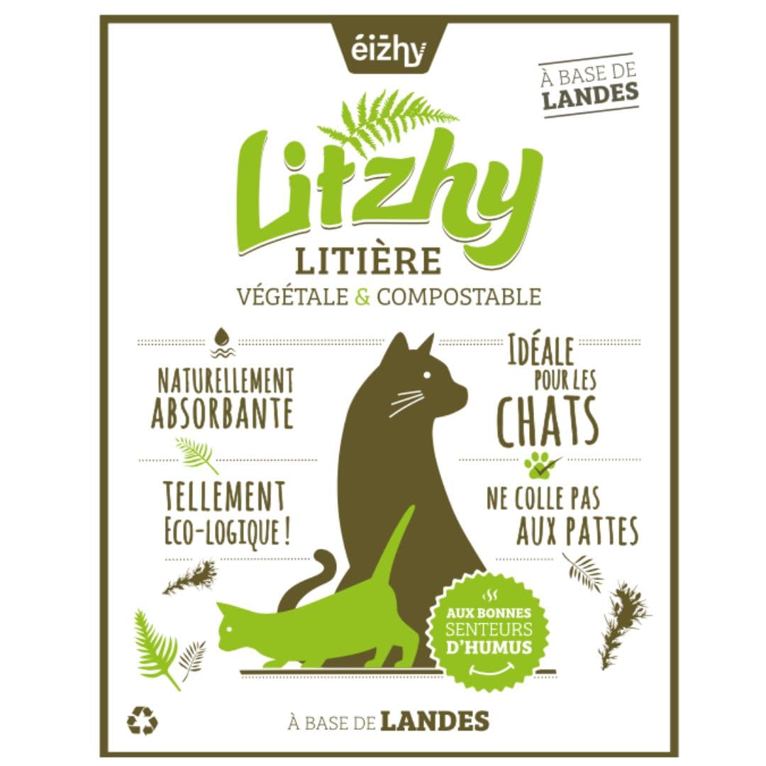 Litière végétale chat Litzhy pour un appartement propre