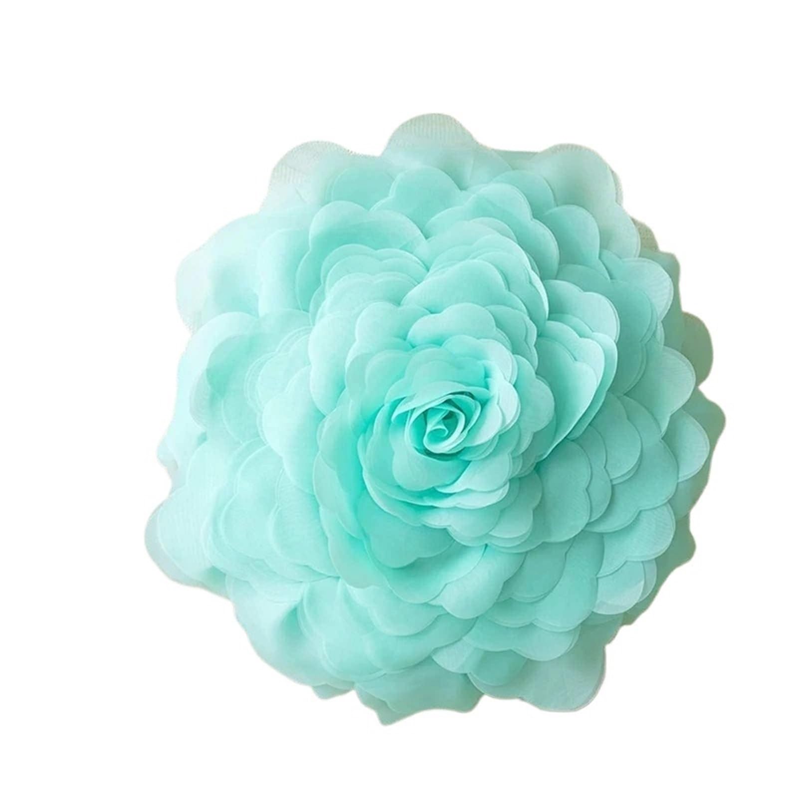 Housse de coussin en tulle 3D fleurie fait main pour canapé chic
