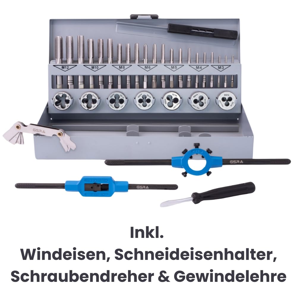 Set Maschi Per Filettatura GSR M4 HSSG - 3 Pezzi Professionali Per Filettatura Interna Metrica - Foto 4