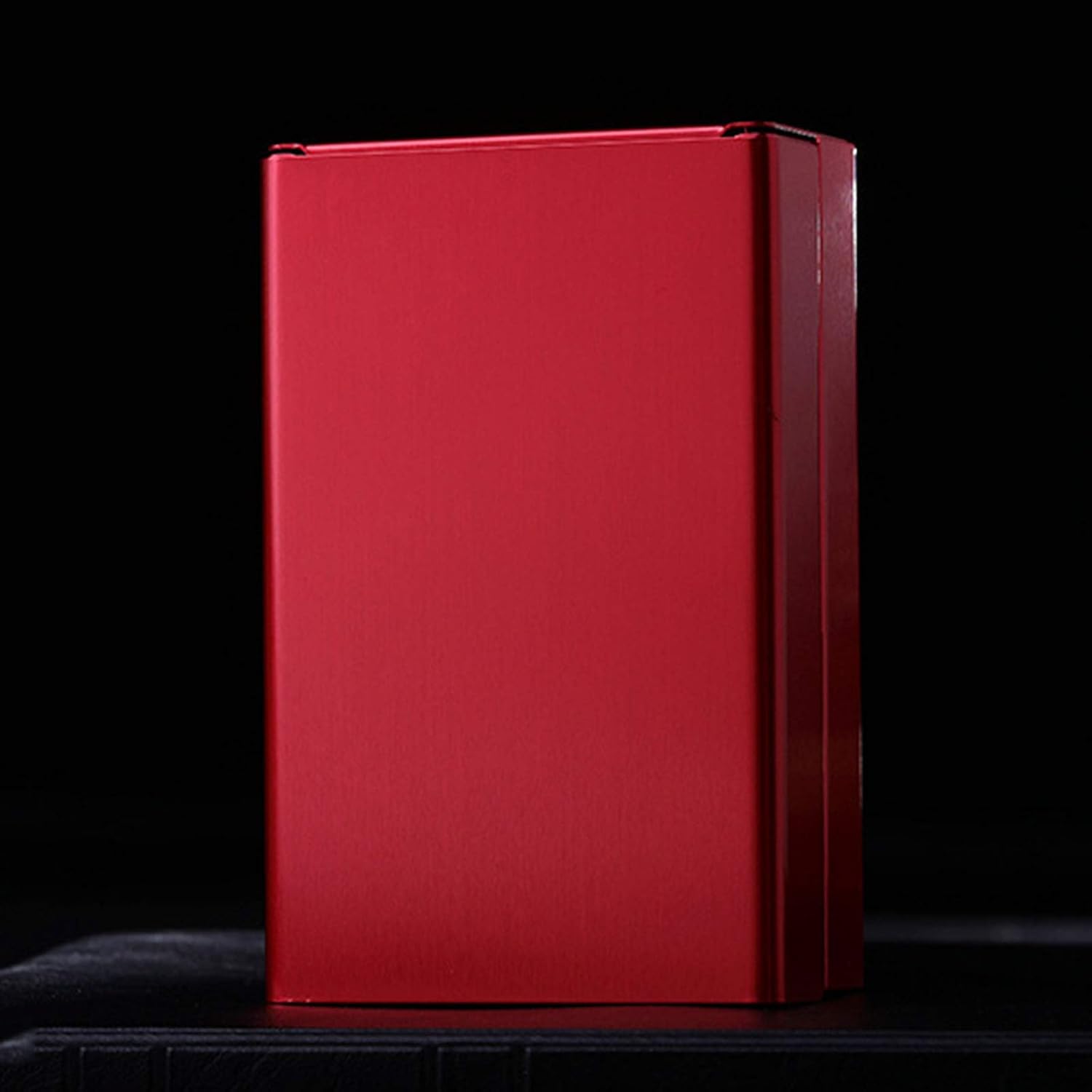 2Pcs Cigarette Cases Aluminum Sliding Cover Metal Cigarette Box Creative Push-Pull Portable Can Hold 20-25 Cigarettes, 6 Colors