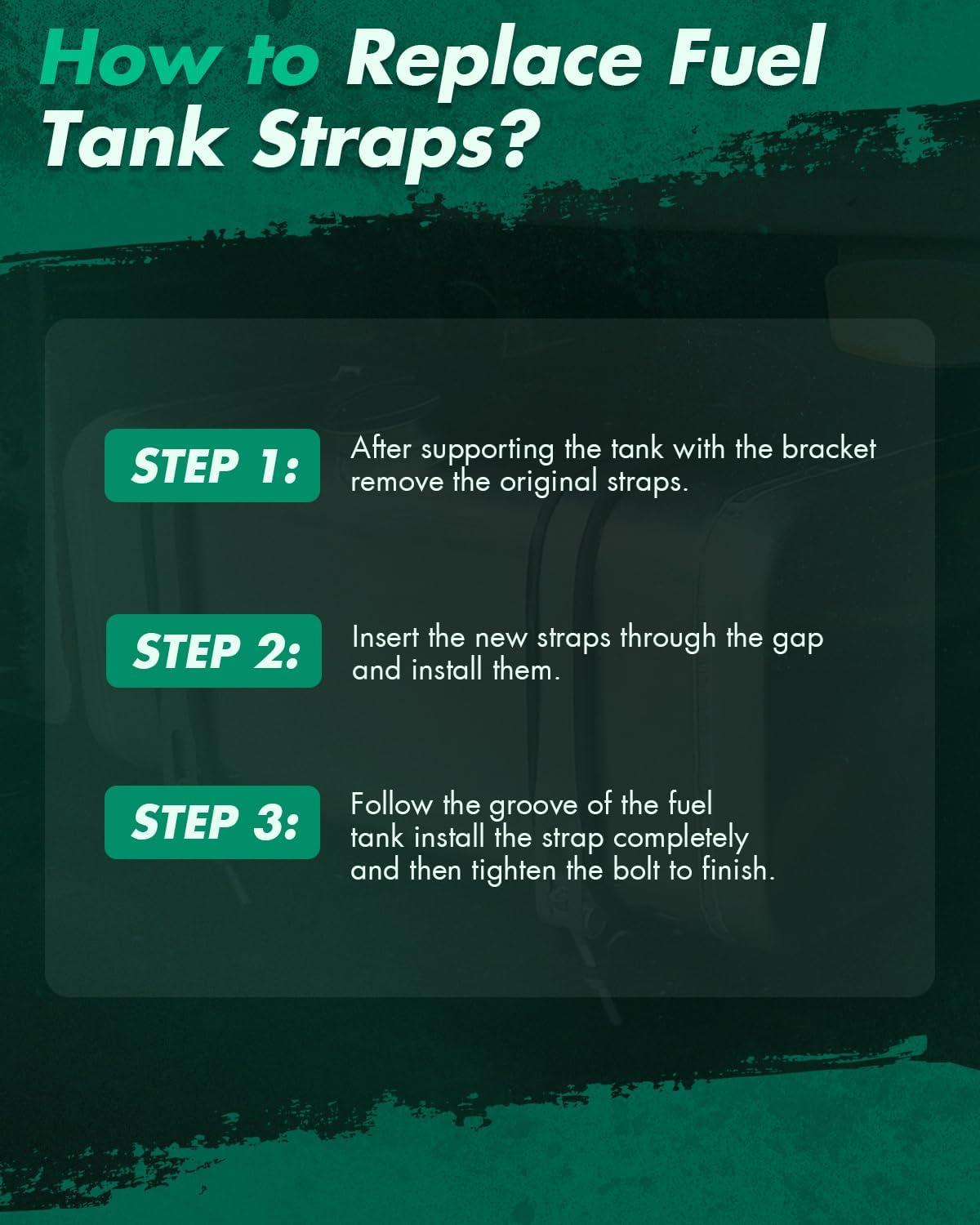 SCITOO 2pcs Fuel Tank Straps 1999-2010 for Ford for F-250 Super Duty,1999-2007 for Ford for F-350 Super Duty,2002 for Ford for F-450 Super Duty 578-329 F81Z9054AA YC3Z9054DA