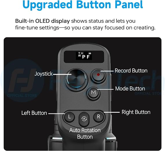 FeiyuTech SCORP-C2 AI Tracking Gimbal for Cameras,3-Axis Stabilizer for DSLR/Mirrorless Camera Sony/Canon/Panasonic/Nikon/Fujifilm,Native Vertical Shooting,Intelligent Tracking,Max 7.72lbs Payload