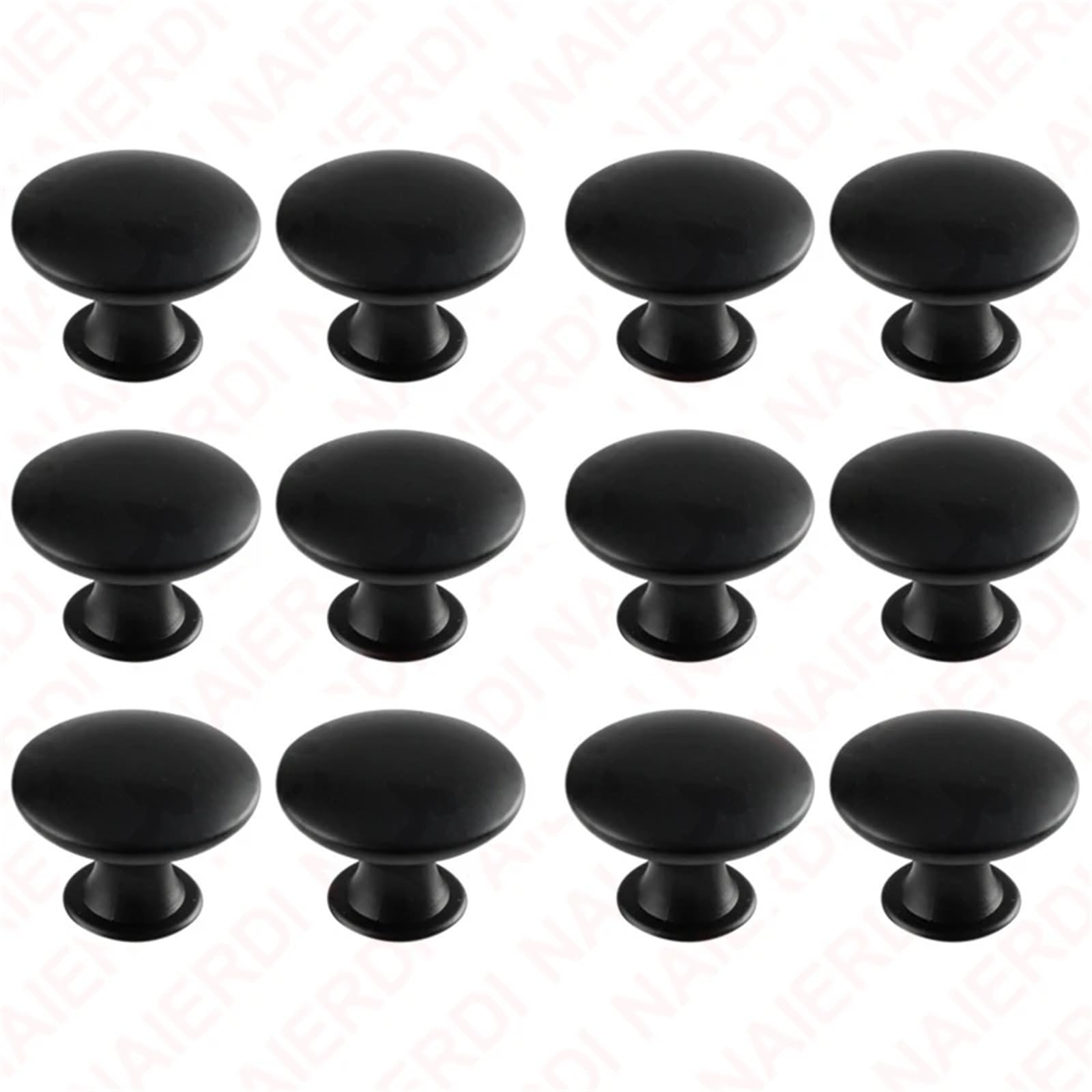KDHCVKZ 12PCS Drawer Knobs Kitchen Handle 30mm Zinc Alloy Black Furniture Handles Wardrobe Dresser Cupboard Door Pulls(8-24W 2pcs)