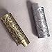 HUMWE 2 Pack Vintage Metal Lighter Case Cover Front Floral Engraving Reusable Lighter Sleeve for Bic J6 Regular Lighters (Style2-Bronze&Silver, 2)