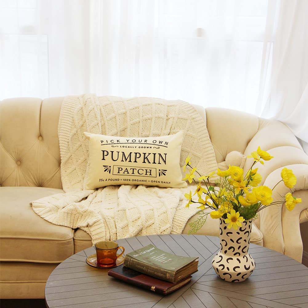 Hello Fall Housse De Coussin Lombaire Rectangulaire En Toile Motif