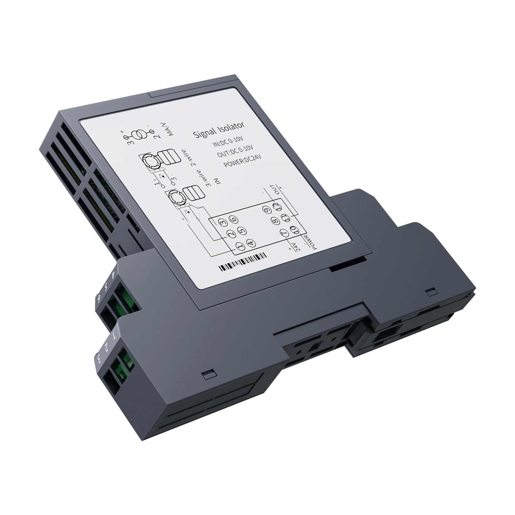 Convertitore di segnale DC24V 0-75mV 4-20mA 0-10V 0-5V 1 In 1 Out 1 In 2 Out 0-10mA 0-20mA 0-5V 1-5V Isolatore di segnale analogico(0-10V)