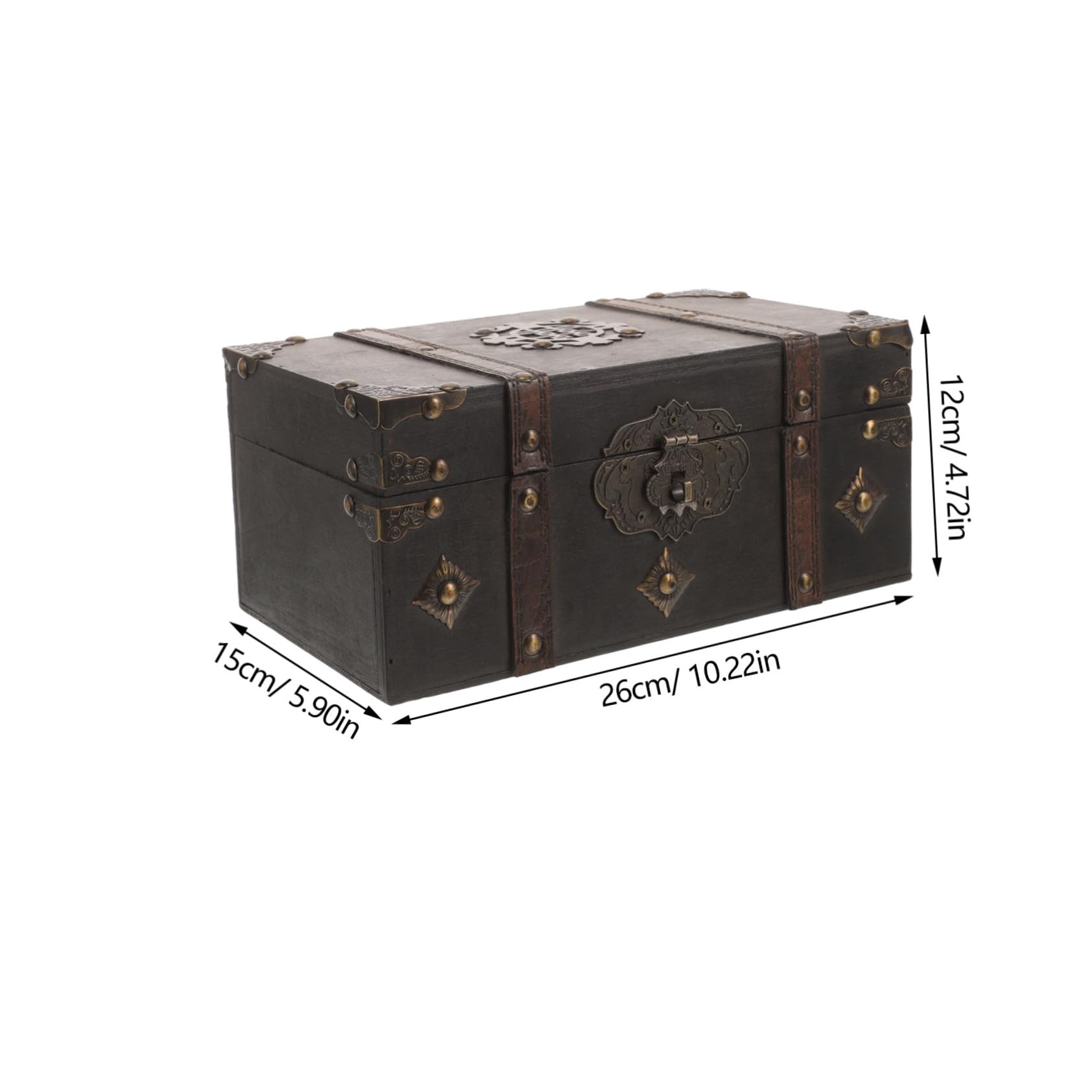 CHILDWEET Caja de Madera Vintage para Almacenamiento Multifuncional, Pequeña Caja Retro Tapa y Cerradura de Combinación de 3 Dígitos, Estuche Seguro para Joyas y Baratijas, Adecuado