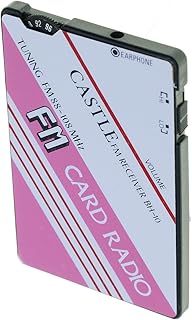 Radio Tarjeta Bh-101-R Card Radio FM con Auriculares Incluidos. Color Rosa y Blanca
