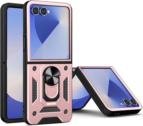 Miniatura 32 de AICase para Samsung Galaxy Z Flip 7 Funda Transparente con Anillo, [Anti-Amarilleo] Funda Ultradelgada de Ajuste Estrecho de PC Duro Transparente