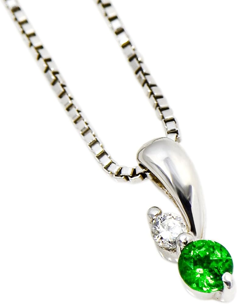 Amazon | 1月 誕生石 シルバー925 天然 グリーンガーネット