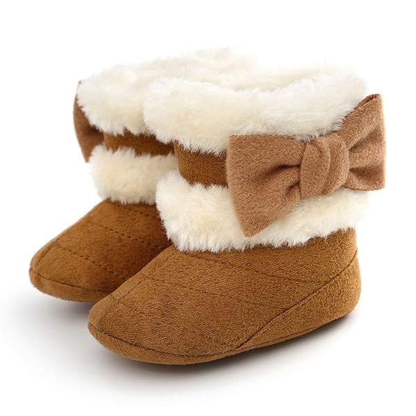 BABITINA Infant Boots Winter Baby Girl Shoes Soft Sole Anti-Slip Toddler Snow Warm Prewalker Newborn Boots