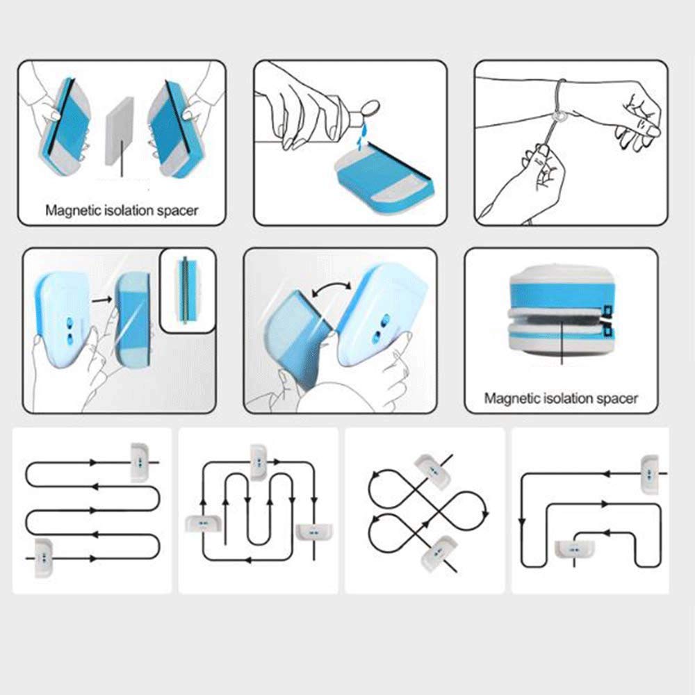 Wycieraczka do szyb - Dwustronne czyszczenie szyb Magnetyczny płyn do szyb do szyb Fit
