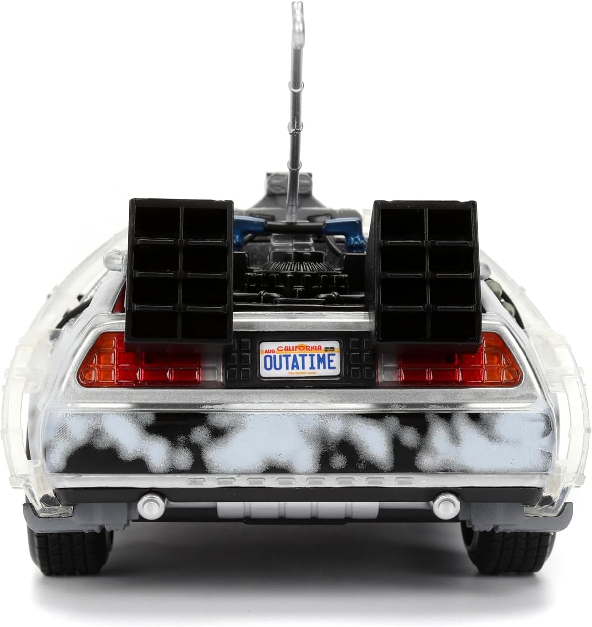 Jada Hollywood Rides – Back to the Future Time Machine (Frost Version) – 1:24 Scale – Die-Cast Car – Opening Doors & Hood – Hobby Edition – Collectible – Ages 8+ – Silver/White