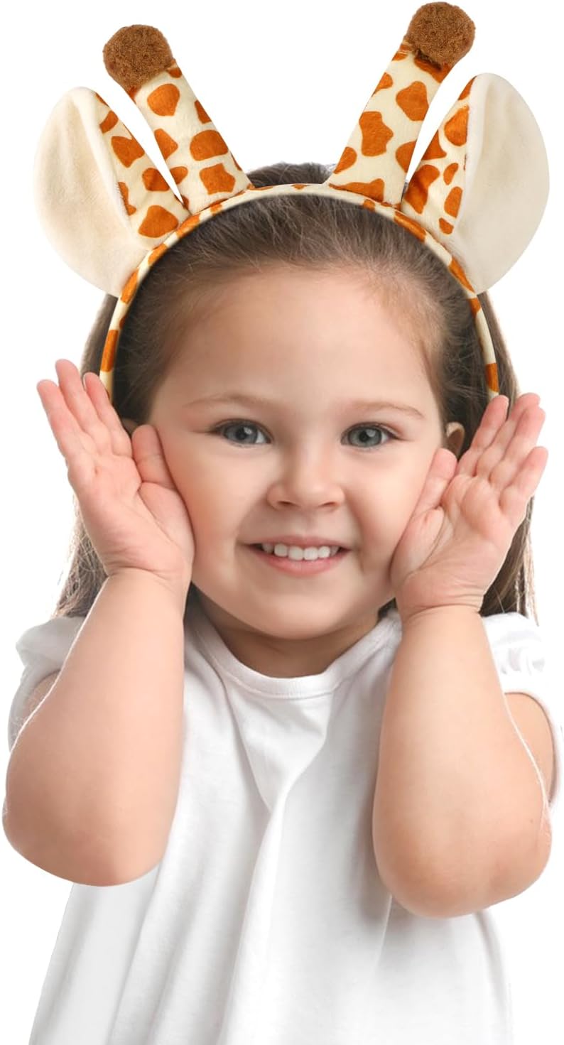 EVERMARKET Plush Animal Ears Headband Horns Headband,Halloween Christmas Festival Theme Party Animal Cosplay Costume Headwear image 4