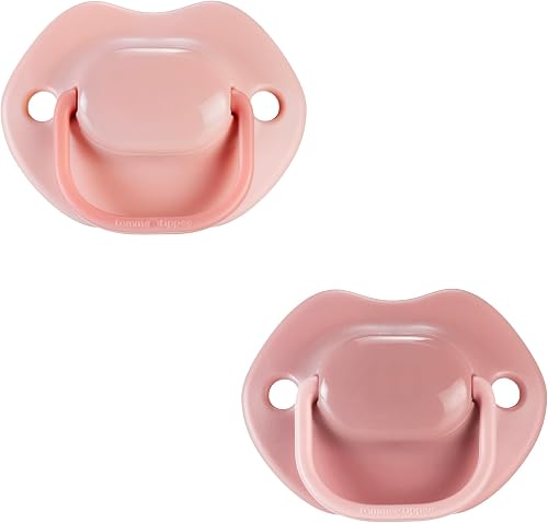 Tommee Tippee Moda Soother, 6-18 Months, 2 Pack of Symmetrical, BPA Free Soothers with a Reusable Steriliser Pod - Girl