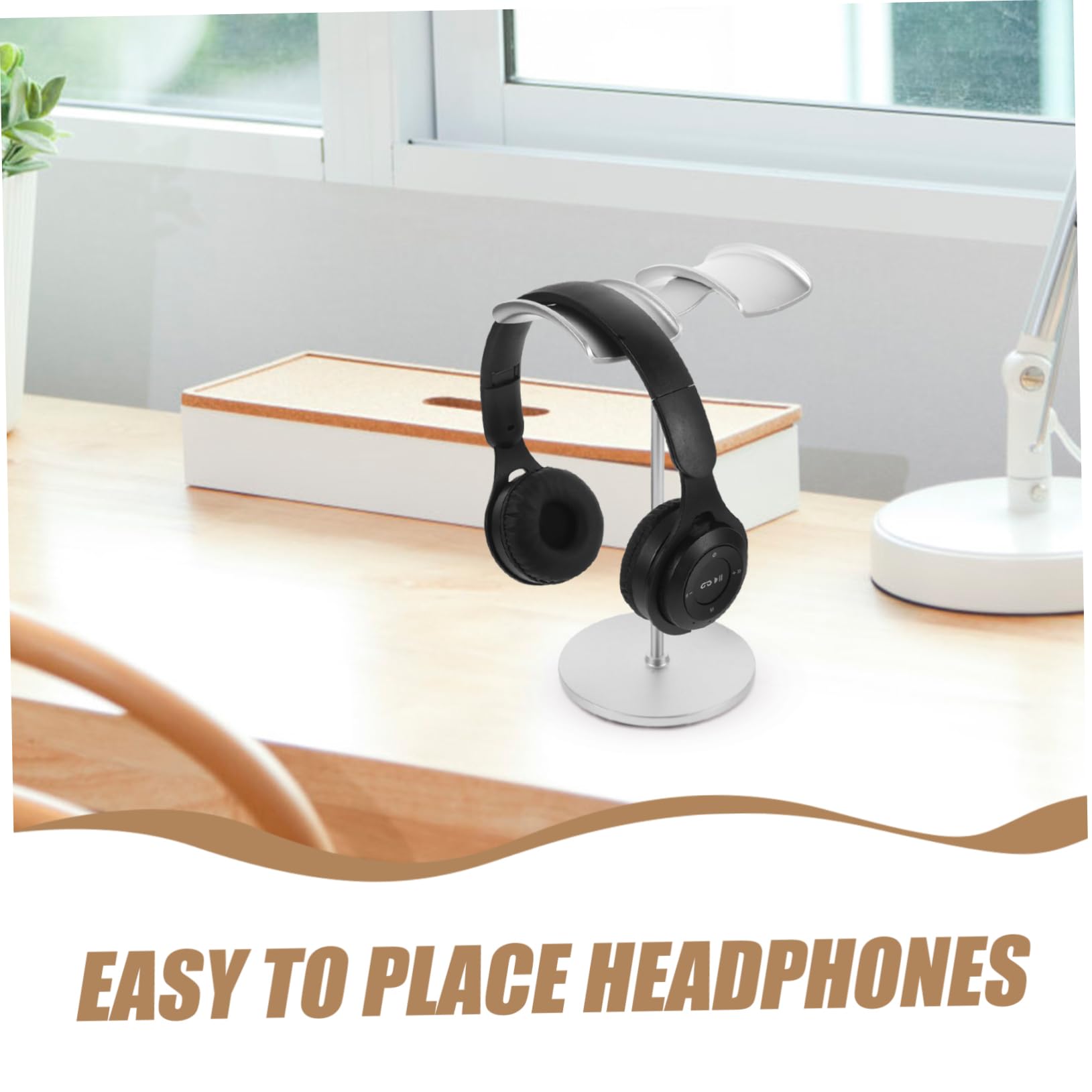 Homoyoyo 2pezzi Supporto Per Cuffie Da Gancio Per Cuffie Da Tavolo Supporto Per Auricolari Organizzatore Salvaspazio Per Scrivania Design Elegante e Moderno
