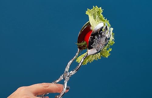 Miniatura 4 de Regent - Pinzas para ensalada de acero inoxidable, pinzas de pan, tijeras multifuncionales para servir verduras, ensaladas, carne, postres,