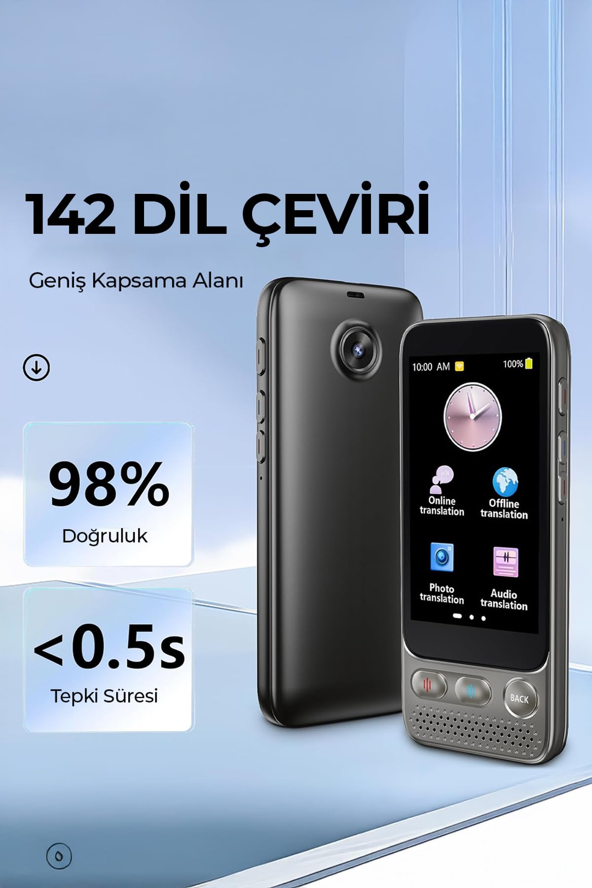 ROBO Yapay Zeka Çeviri Cihazı 142 Dil : Amazon.com.tr: Ofis ve