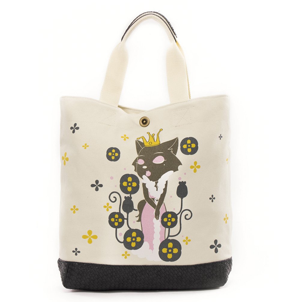 Yq Women's Canvas Pu Preppy User-defined Graphics Tote Shoulder Bags Shopping Handbag