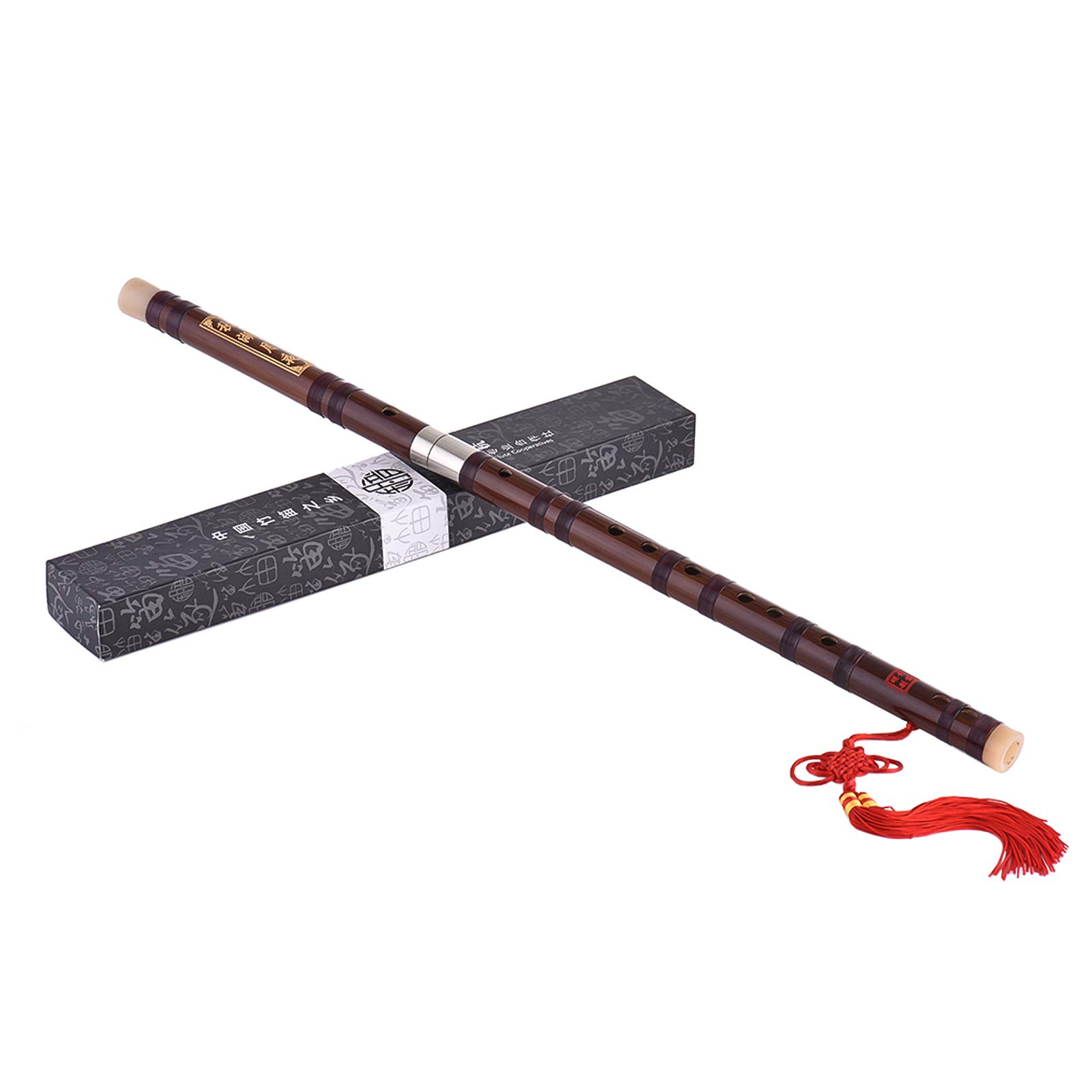 Pluggable Bitter-Bambusflöte, Dizi, traditionell, handgefertigt, chinesisches Musikinstrument, Tonart C, für Lernniveau, professionelle Leistung mit reinem melodischem Klang, einfach zu spielen