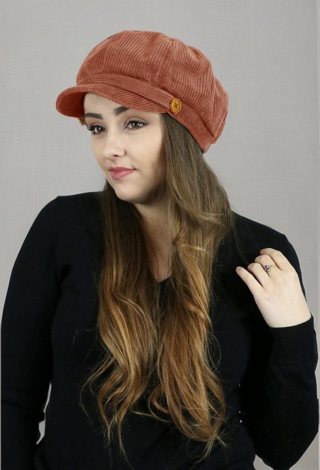 Hats Scarves & More Newsboy Cap for Women Cabbie Hat Cancer Headwear Chemo Head Coverings Brianna - Image 3