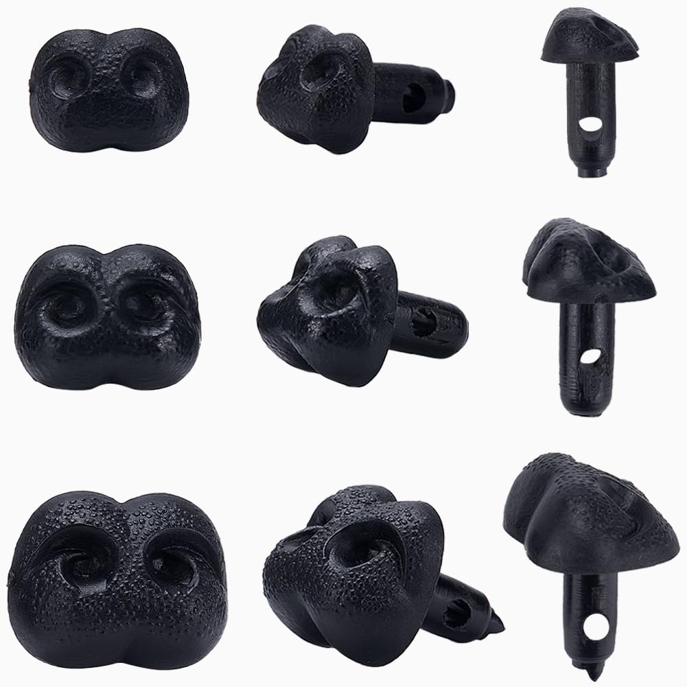 VASANA 100 pz 612 mm plastica nera occhi di sicurezza naso con rondelle