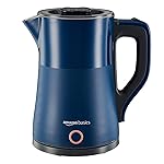 Amazon Basics 1.5 Litre Electric Kettle | 1500W | 360° Swivel Base | Led Indicator | Dry Boil Protection | Auto Shut-off & Overheat Protection | Multipurpose Travel Kettle | Stainless Steel