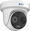 GW Security 5MP Bi-Spectrum Themal Accurate Temperature Measurement 2-Way Audio PoE Dome Security Camera wSmoke, Flame, Fire Point, Human, Vehicle Smart Detection and 10 AI Functions