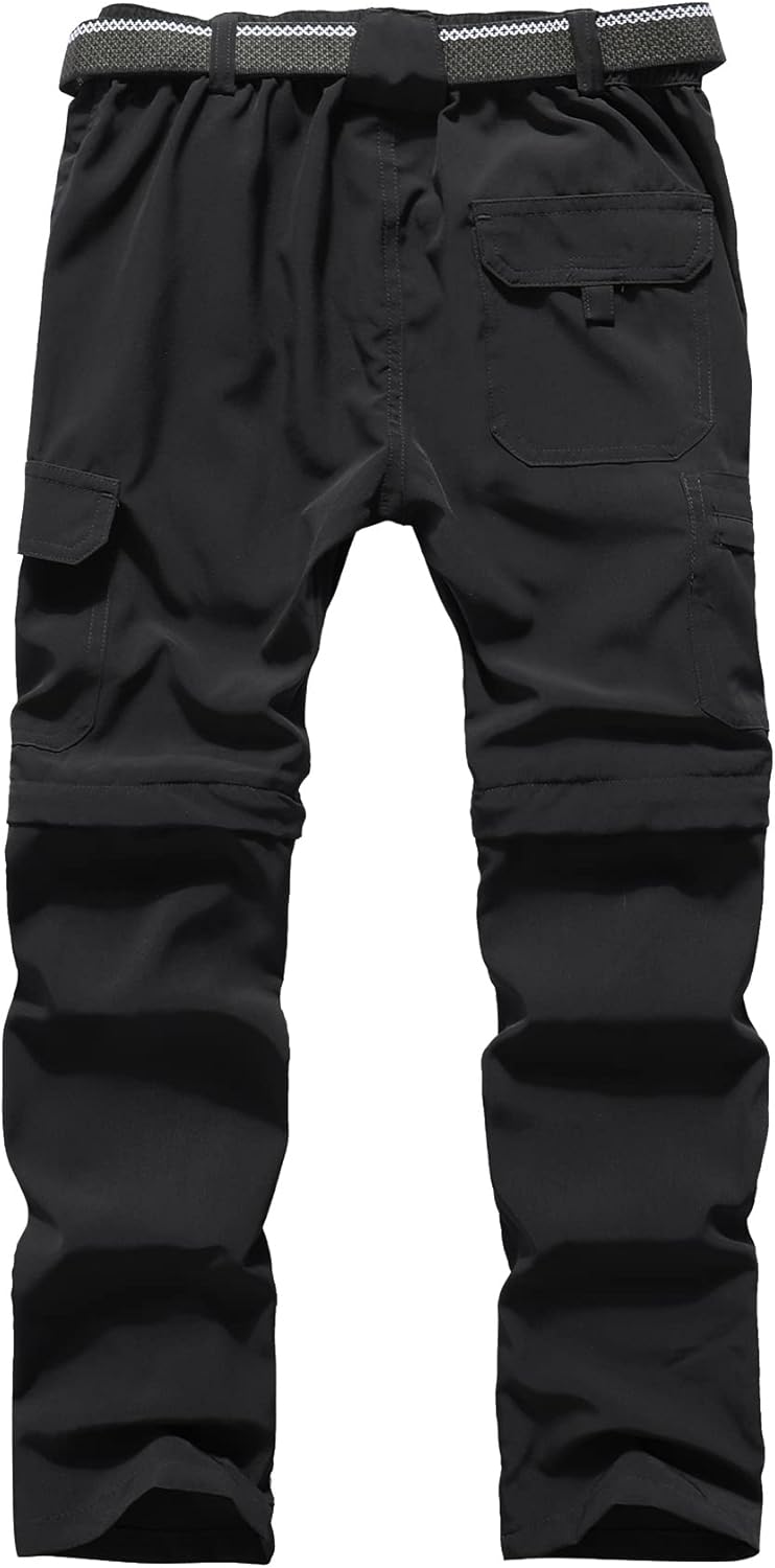 DAFENGEA Kids Hiking Cargo Pants Casual Outdoor Quick Dry Hiking Mountaineering Convertible Trousers - Image 7