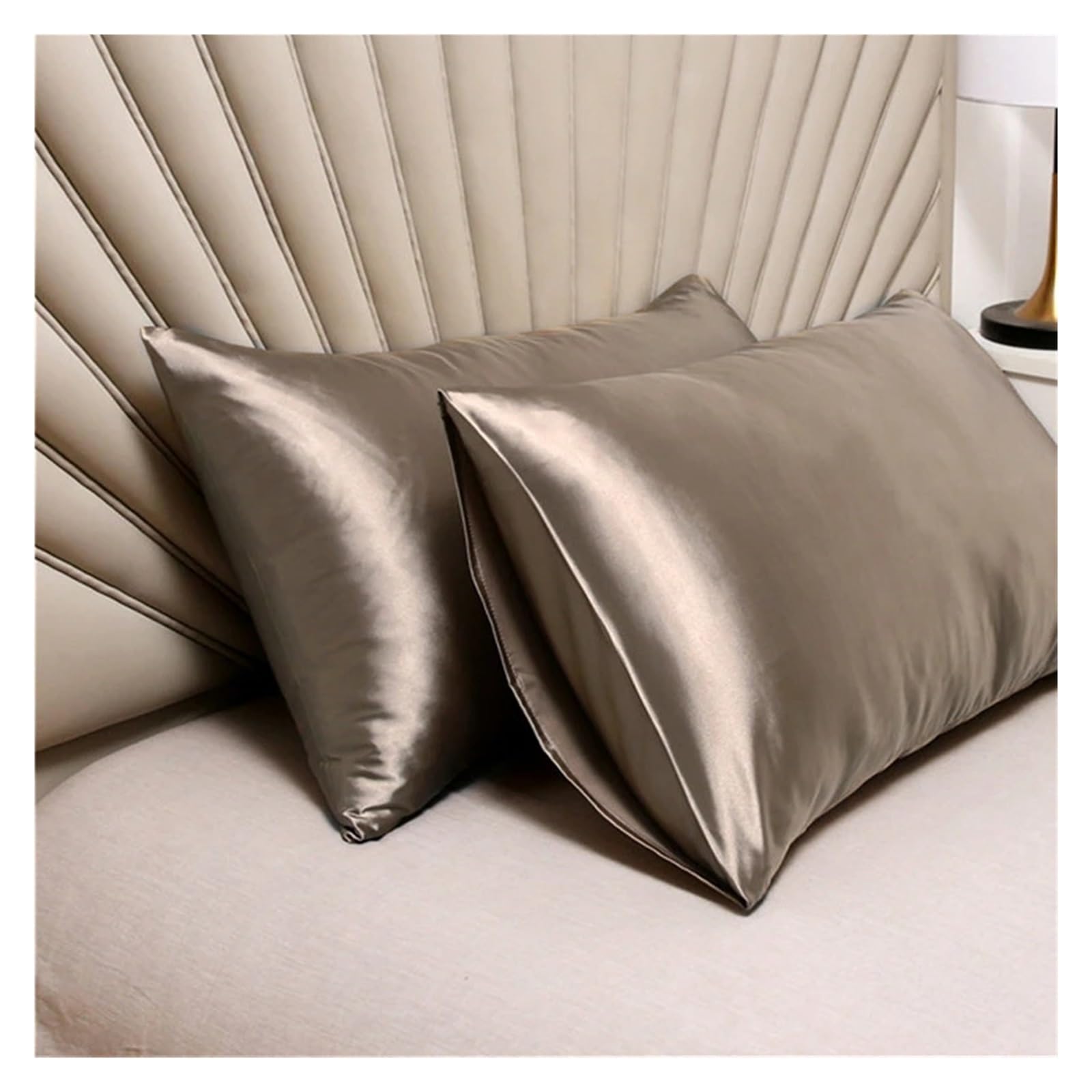 Taie d'oreiller en satin confortable anti-friction pour cheveux et peau