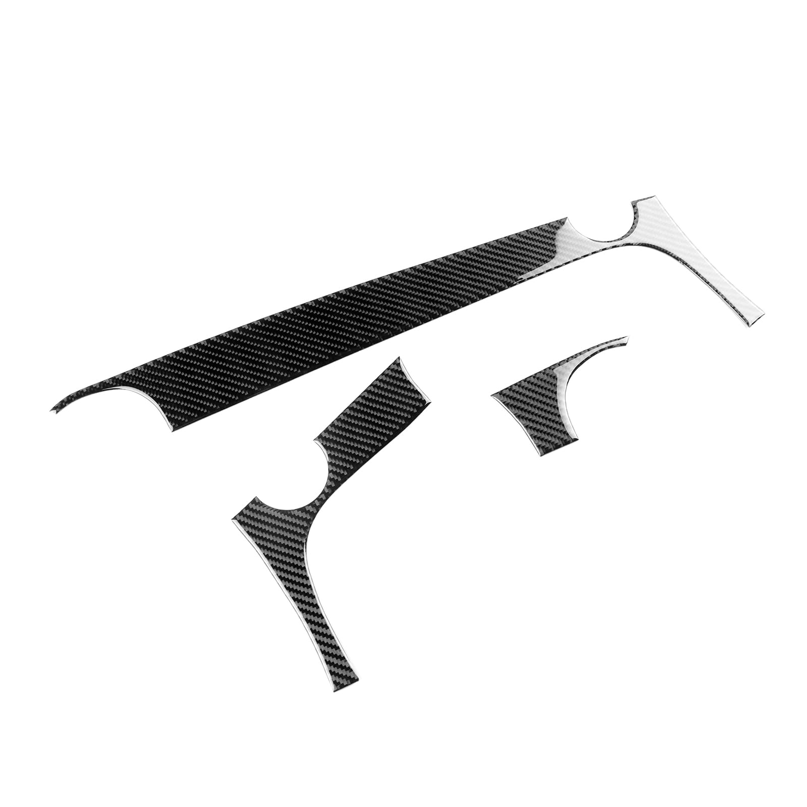 KUNGKIC Per Fiat 500/500C Abarth 595/595C 695/695C 2016-2024 Fiat 500E 2016-2019 Auto Console Centrale Dashboard Trim Fibra di Carbonio Adesivo Interno Accessori (Nero)