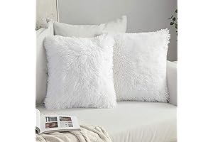 MIULEE Pack of 2 Christmas Faux Fur Pillow Covers