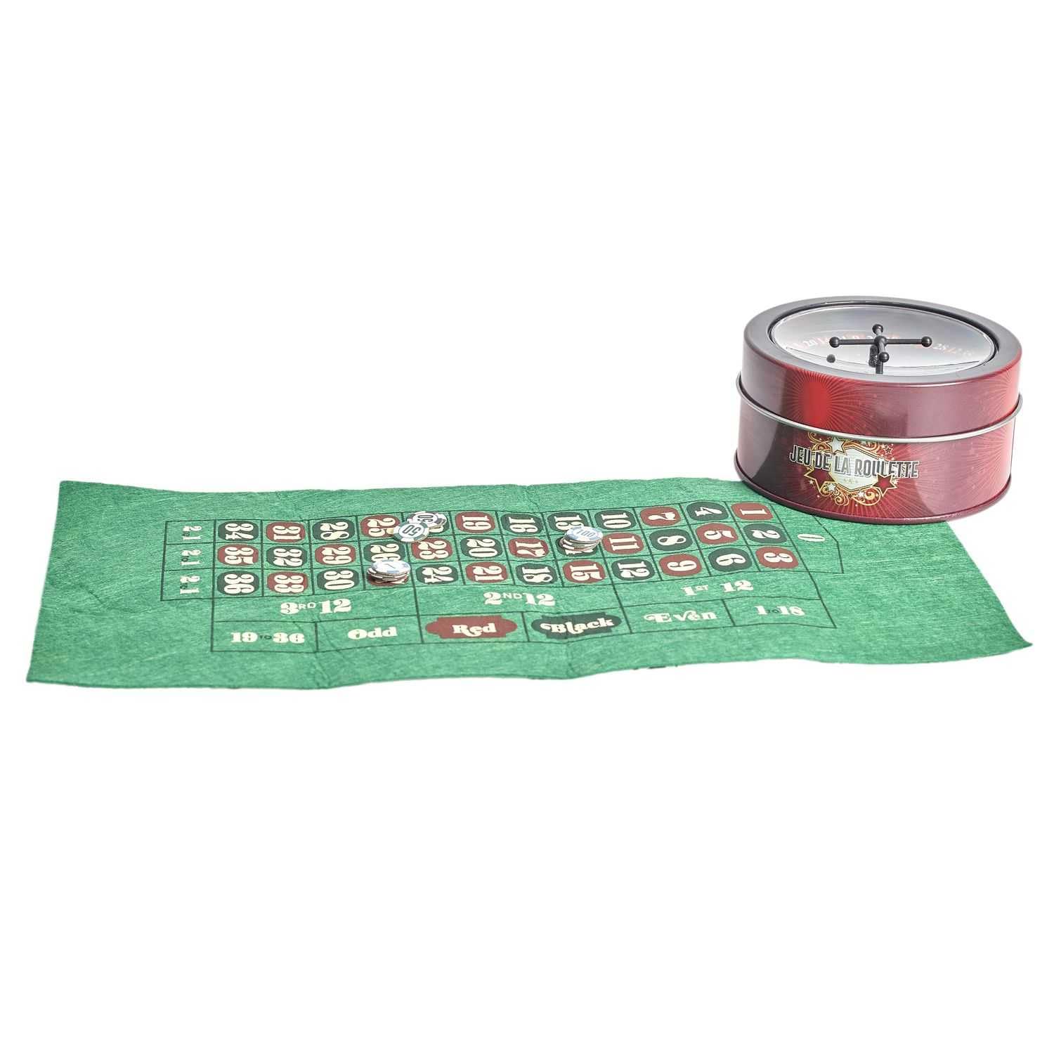 MISTER GADGET - MG3489 Juego de Ruleta Casino, Colores Negro, Rojo y Verde, Recrea el Ambiente de Casino en Casa, Risas y Diversión Aseguradas con Amigos y Familia, Apuesta y Deja que la Suerte Decida
