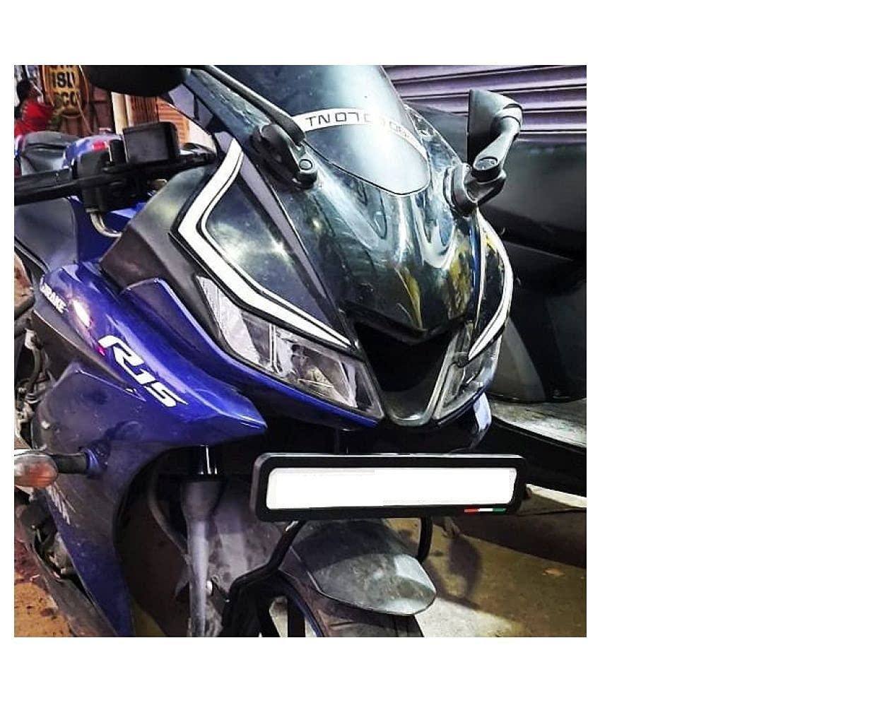 BIKERZDynamic BIKERZ Front Fender Number Plate Holder for Yamaha R15 V3.0 (Black)
