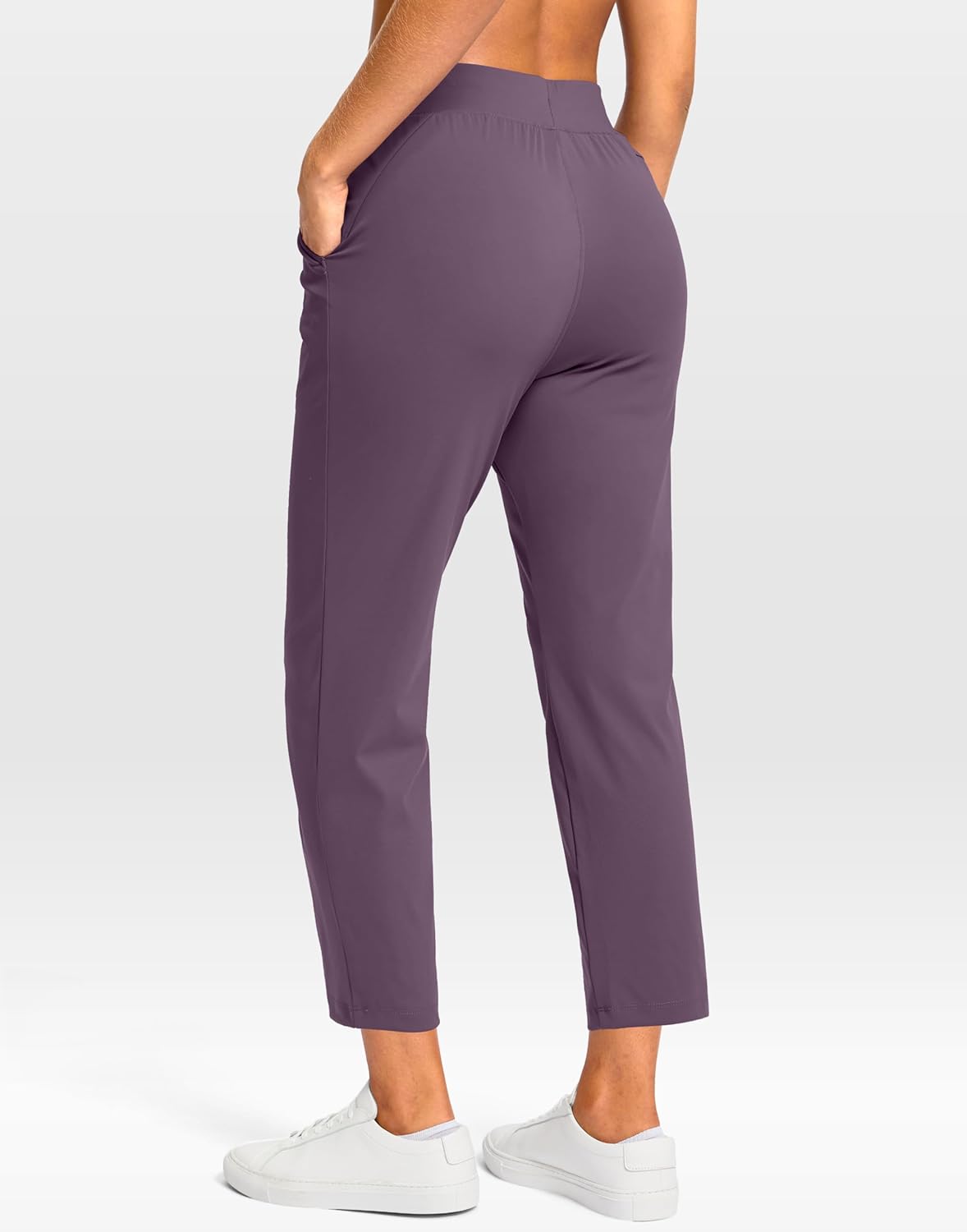 G Gradual Petite Pants for Women 24"/26" Ankle Pants 2 Pockets Stretchy 7/8 Sweatpants for Golf Travel Athletic Casual - Image 3