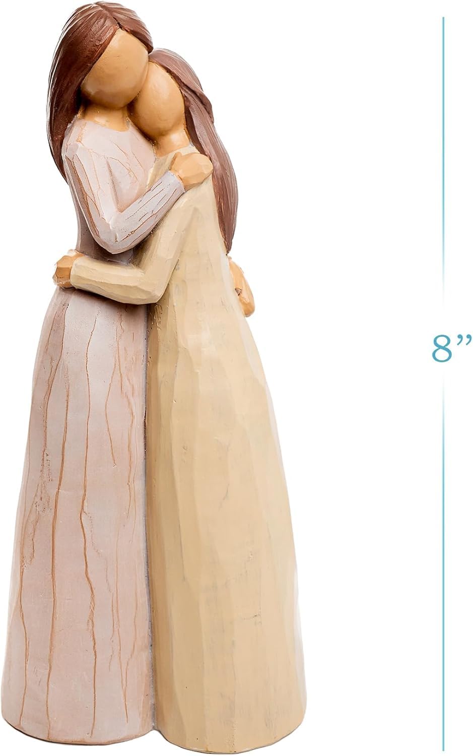 UNO MAS UNO - Una Mama, Una Hija Madre e Figlia Figurine - Statua in Poliresina dipinta a mano - Regalo per mamma/figlia - Famiglia di colori rappresentativa