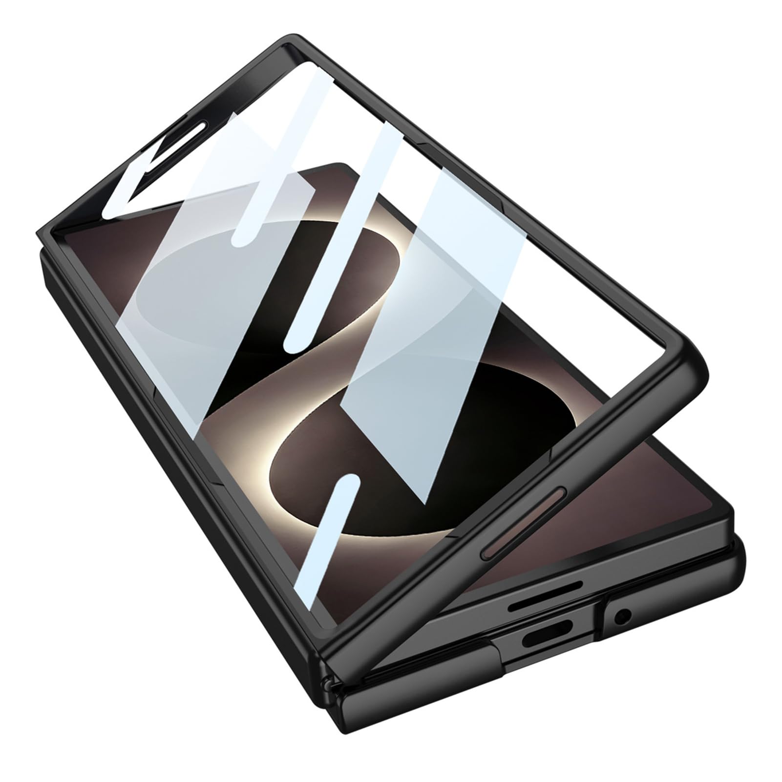 Custodia Antiurto For Samsung Galaxy Z Fold 8 Ultra, Custodia Proteggi Schermo Sottile E Minimalista Con Guscio In Metallo E Anello In Metallo(Brass)
