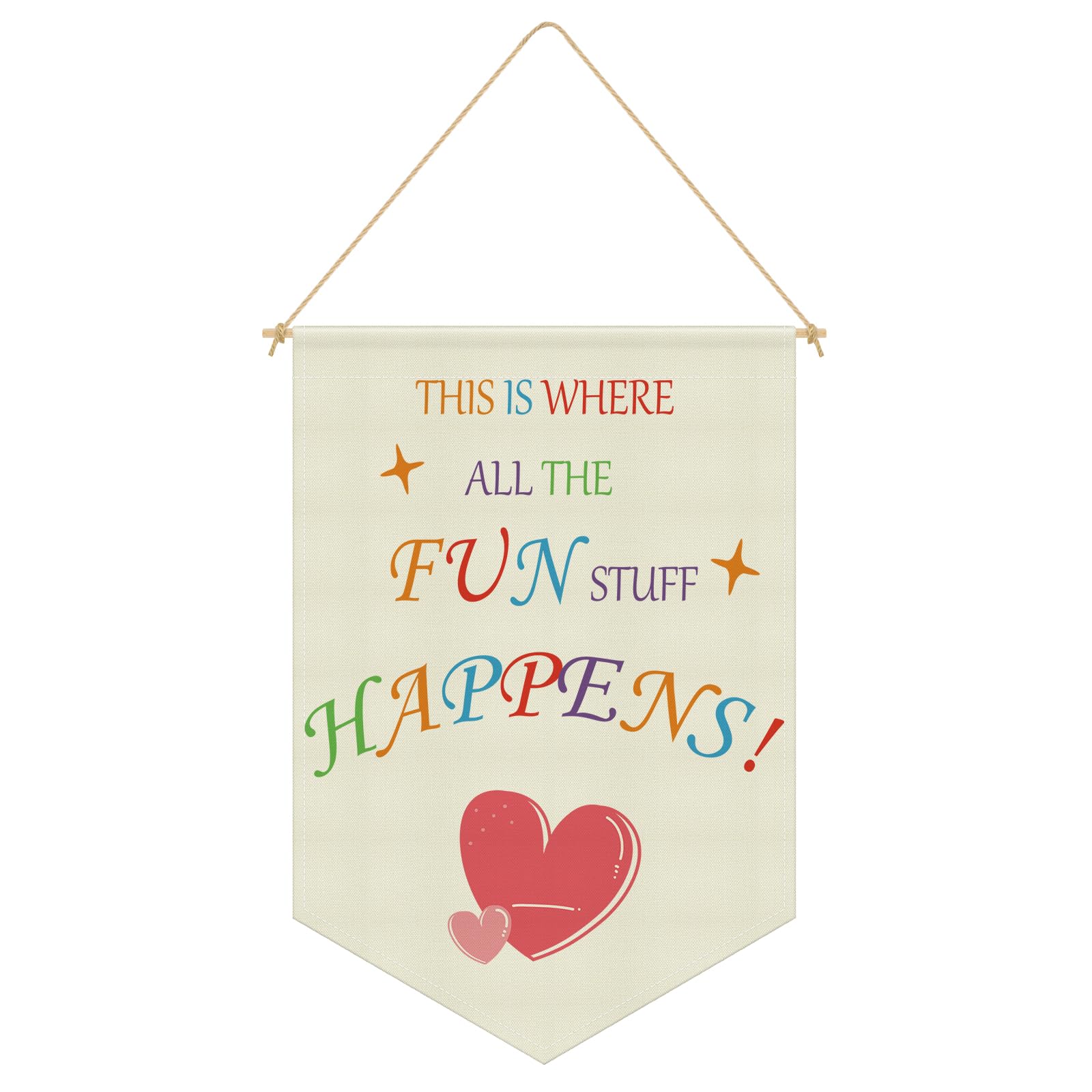 Nursery Decor Playroom Wall Decor Classroom Decorations Hanging Pennant Flag Banner Kids Playroom Wall Art Decoration Gifts for Baby Boys Girls Kids Room Bedroom Linen Cotton Flag