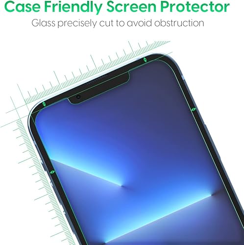 Miniatura 4 de TalkWorks Protector de pantalla de vidrio templado prémium compatible con iPhone 1313 Pro14, antirreflejos, a prueba de roturas y grietas, ultra