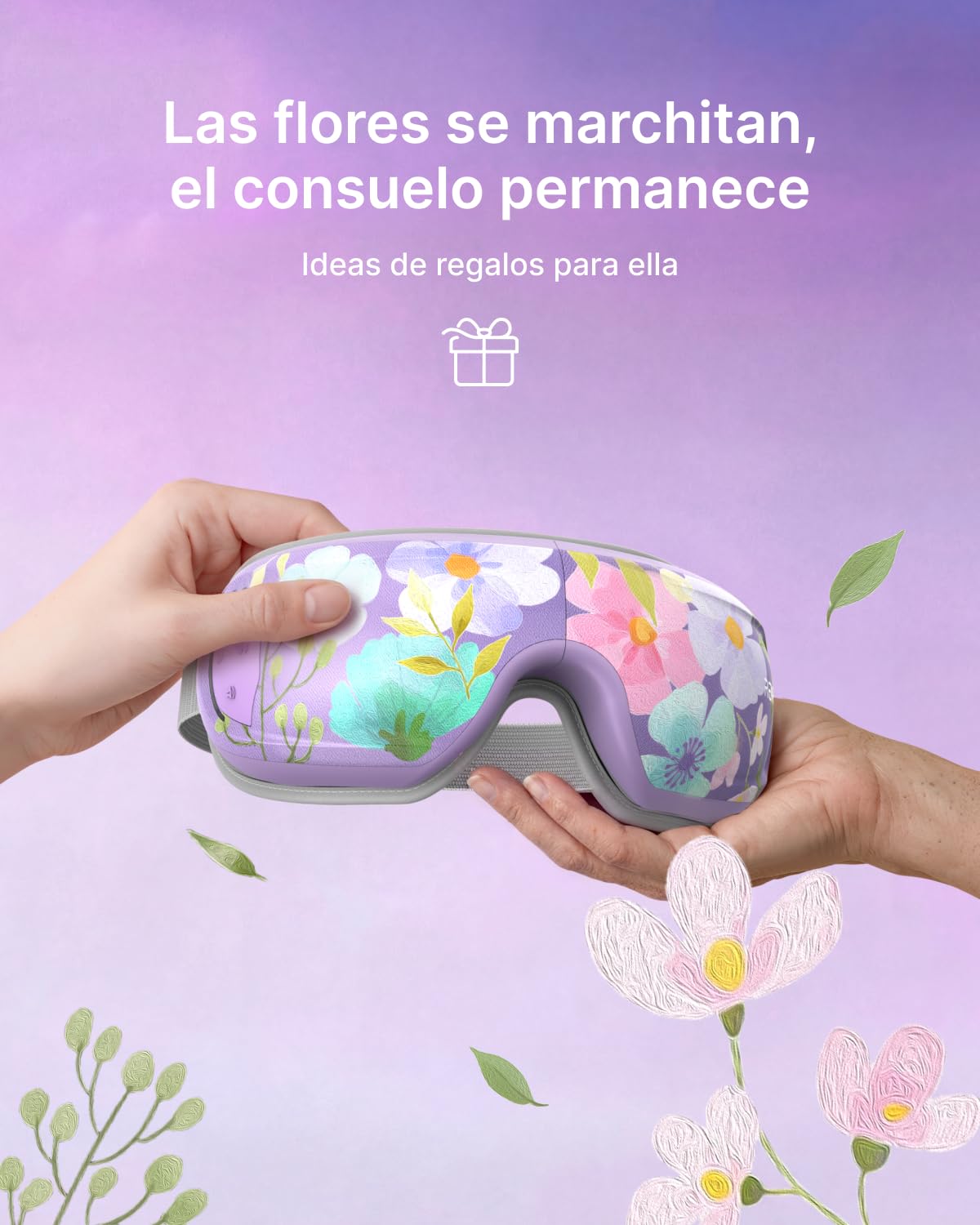 RENPHO Masajeador de Ojos con Calor y Frío y Control por Voz, Regalos Originales para Mujer Mamá, Antifaz Masajeador para Migraña, Ojos Secos y Alivio del Estrés - Eyeris 3