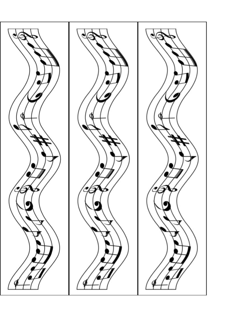 MUSICAL NOTES | MUSIC SYMBOLS | MUSIC NOTES EDIBLE BIRTHDAY CAKE STRIPS