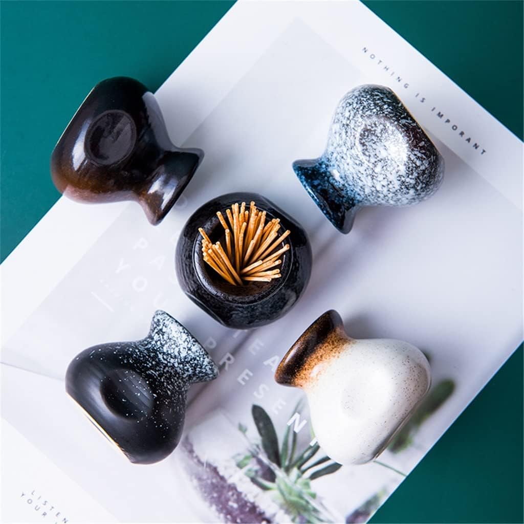 aoruizhiwangluo Decorative ceramic toothpick holder Japanese-style fruit pick box living room dining storage image 4