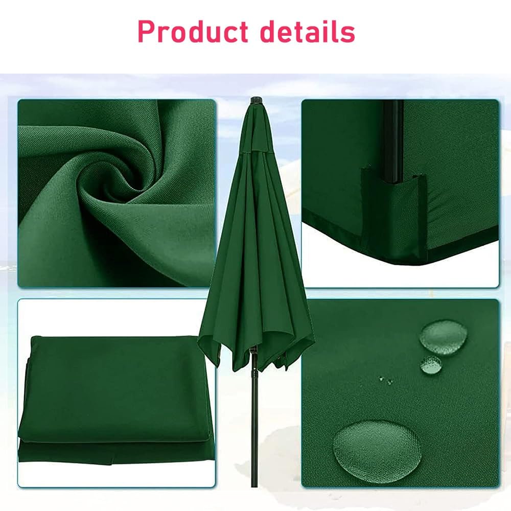 IMUNKT Toile De Rechange De Parasol Jardin, Rectangulaire Et Carré, Auvent De Remplacement Pour Parasol 300x300 250x250 200x200cm, Housse UPF 30+ Pour Parasol D'extérieur(Red,250x320cm/8.2x10.5ft